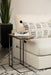 Rudy Snack Table with Power Outlet Gunmetal and Antique Brown - Furniture Stars (Chicago, IL)