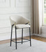 Chadwick Sloped Arm Counter Height Stools Beige and Glossy Black (Set of 2) - Furniture Stars (Chicago, IL)