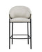Chadwick Sloped Arm Bar Stools Beige and Glossy Black (Set of 2) - Furniture Stars (Chicago, IL)