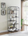 Leland 6-shelf Bookcase Rustic Brown and Dark Grey - Furniture Stars (Chicago, IL)