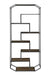 Leland 6-shelf Bookcase Rustic Brown and Dark Grey - Furniture Stars (Chicago, IL)