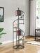 Roseglen 8-shelf Staircase Bookcase Rustic Brown and Black - Furniture Stars (Chicago, IL)