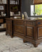 Hartshill Executive Desk with File Cabinets Burnished Oak - Furniture Stars (Chicago, IL)