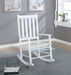 Annie Slat Back Wooden Rocking Chair White - Furniture Stars (Chicago, IL)