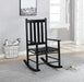 Annie Slat Back Wooden Rocking Chair Black - Furniture Stars (Chicago, IL)