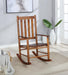 Annie Slat Back Wooden Rocking Chair Golden Brown - Furniture Stars (Chicago, IL)