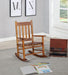 Annie Slat Back Youth Rocking Chair Golden Brown - Furniture Stars (Chicago, IL)