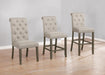 Balboa Tufted Back Bar Stools Beige and Rustic Brown (Set of 2) - Furniture Stars (Chicago, IL)