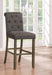Balboa Tufted Back Bar Stools Grey and Rustic Brown (Set of 2) - Furniture Stars (Chicago, IL)