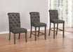 Balboa Tufted Back Bar Stools Grey and Rustic Brown (Set of 2) - Furniture Stars (Chicago, IL)