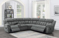 Bahrain 6-piece Upholstered Motion Sectional Charcoal - Furniture Stars (Chicago, IL)