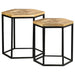 Adger 2-piece Hexagon Nesting Tables Natural and Black - Furniture Stars (Chicago, IL)