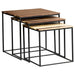 Belcourt 3-piece Square Nesting Tables Natural and Black - Furniture Stars (Chicago, IL)