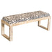 Aiden Sled Leg Upholstered Accent Bench Black and White - Furniture Stars (Chicago, IL)