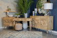 Alyssum Checkered Pattern 3-door Accent Cabinet Natural - Furniture Stars (Chicago, IL)
