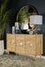 Alyssum Checkered Pattern 3-door Accent Cabinet Natural - Furniture Stars (Chicago, IL)