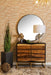 Zara 2-door Accent Cabinet Black Walnut and Gold - Furniture Stars (Chicago, IL)