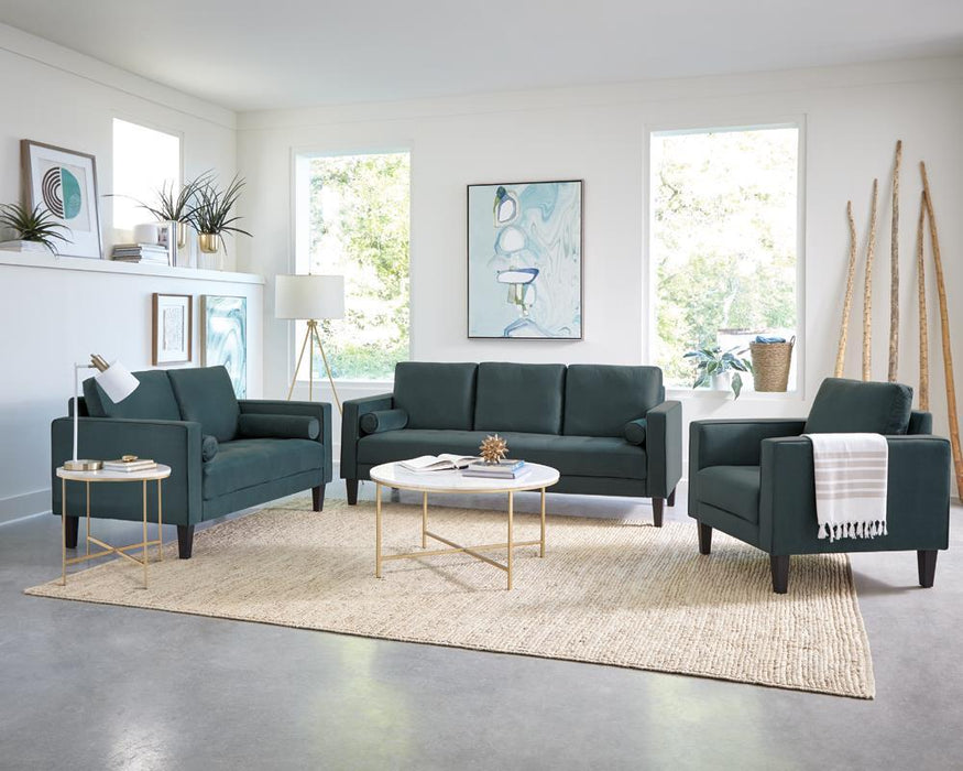 Ellison Round X-cross Coffee Table White and Gold - Furniture Stars (Chicago, IL)