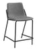 Earnest Solid Back Upholstered Counter Height Stools Grey and Black (Set of 2) - Furniture Stars (Chicago, IL)