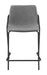 Earnest Solid Back Upholstered Counter Height Stools Grey and Black (Set of 2) - Furniture Stars (Chicago, IL)