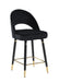 Lindsey Arched Back Upholstered Counter Height Stools Black (Set of 2) - Furniture Stars (Chicago, IL)
