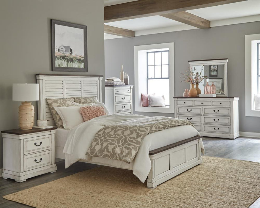 Hillcrest Queen Panel Bed White - Furniture Stars (Chicago, IL)