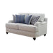 Glenn Recessed Arms Loveseat Light Grey - Furniture Stars (Chicago, IL)
