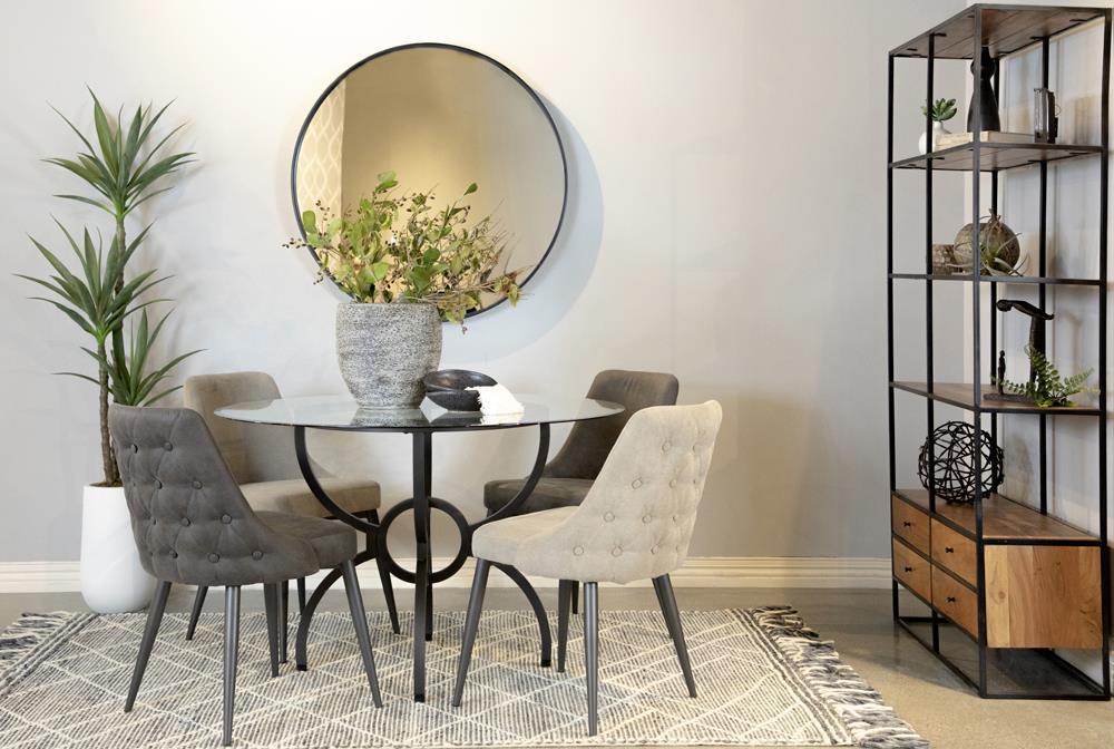 Cosmo Upholstered Curved Back Side Chairs (Set of 2) - Furniture Stars (Chicago, IL)