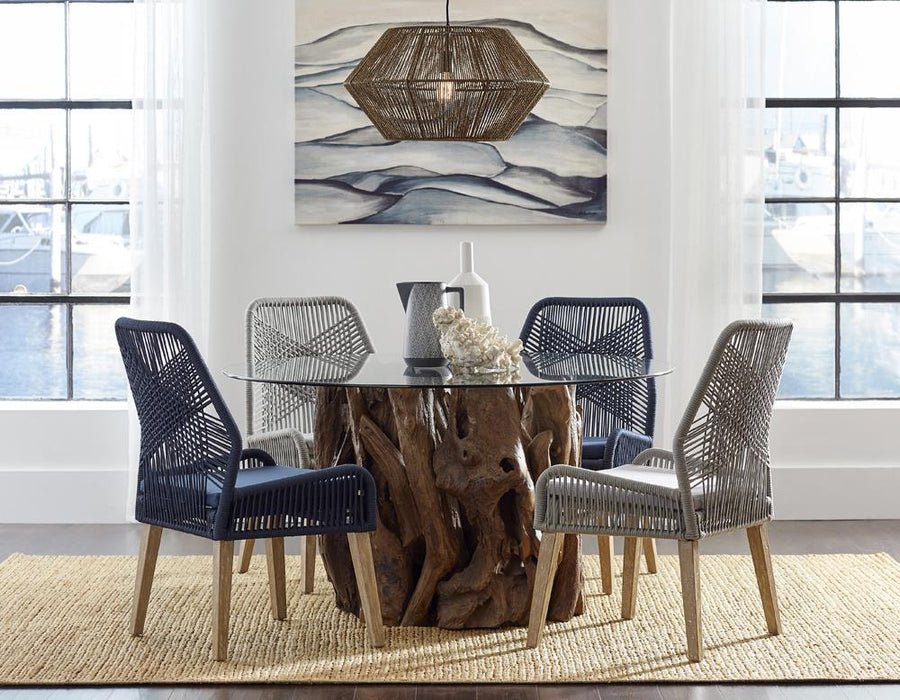 Nakia Woven Back Side Chairs Grey (Set of 2) - Furniture Stars (Chicago, IL)