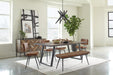 Misty Cushion Side Bench Camel and Black - Furniture Stars (Chicago, IL)