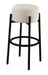 Leonard Upholstered Backless Round Stools White and Black (Set of 2) - Furniture Stars (Chicago, IL)