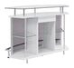 Gideon Crescent Shaped Glass Top Bar Unit with Drawer - Furniture Stars (Chicago, IL)