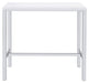 Natividad 5-piece Bar Set White High Gloss and Chrome - Furniture Stars (Chicago, IL)