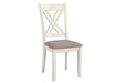 Fortress 7-piece Dining Set Chestnut and Vintage White - Furniture Stars (Chicago, IL)