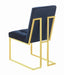 Cisco Tufted Back Side Chairs Ink Blue (Set of 2) - Furniture Stars (Chicago, IL)