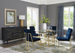Cisco Tufted Back Side Chairs Ink Blue (Set of 2) - Furniture Stars (Chicago, IL)