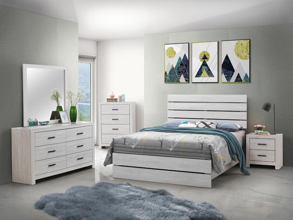 Brantford Eastern King Panel Bed Coastal White