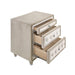 Antonella 3-drawer Upholstered Nightstand Ivory and Camel - Furniture Stars (Chicago, IL)