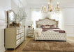 Antonella Dresser Mirror with Nailhead Trim Camel - Furniture Stars (Chicago, IL)