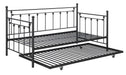 Nocus Spindle Metal Twin Daybed with Trundle - Furniture Stars (Chicago, IL)