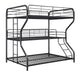 Garner Triple Full Over Twin Over Full Bunk Bed with Ladder Gunmetal - Furniture Stars (Chicago, IL)