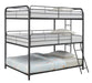 Garner Triple Full Bunk Bed with Ladder Gunmetal - Furniture Stars (Chicago, IL)