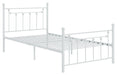 Canon Full Metal Slatted Headboard Platform Bed - White - Furniture Stars (Chicago, IL)