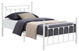 Canon Full Metal Slatted Headboard Platform Bed - White - Furniture Stars (Chicago, IL)
