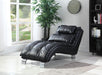 Dilleston Upholstered Chaise Black - Furniture Stars (Chicago, IL)