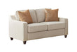 Christine Upholstered Cushion Back Loveseat Beige - Furniture Stars (Chicago, IL)