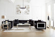 Luna Square End Table White and Chrome - Furniture Stars (Chicago, IL)