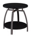 Dacre Round End Table Dark Grey and Black Nickel - Furniture Stars (Chicago, IL)