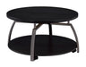 Dacre Round Coffee Table Dark Grey and Black Nickel - Furniture Stars (Chicago, IL)