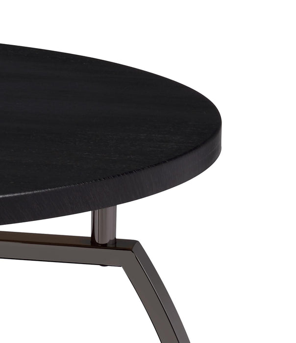Dacre Round Coffee Table Dark Grey and Black Nickel - Furniture Stars (Chicago, IL)
